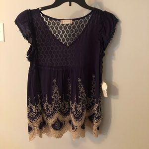 NWT Altard’d state small navy top